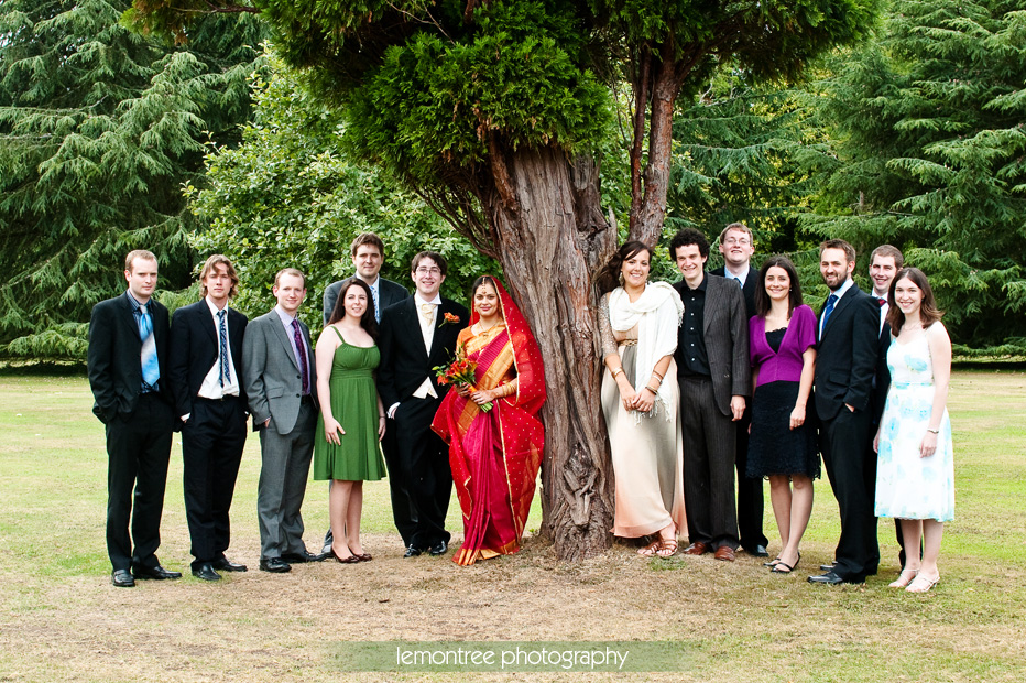 wedding party at exbury gardens near southampton
