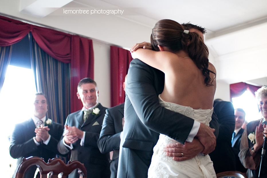 Wedding Ceromony Embrace by New Forest Wedding Photographer