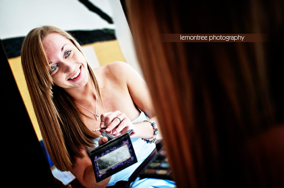 Bridesmaid in Mirror-Weddings in Surrey