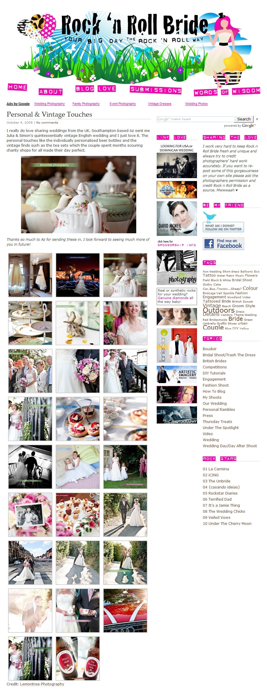 Rock'n Roll Bride - Hampshire Wedding Photographer