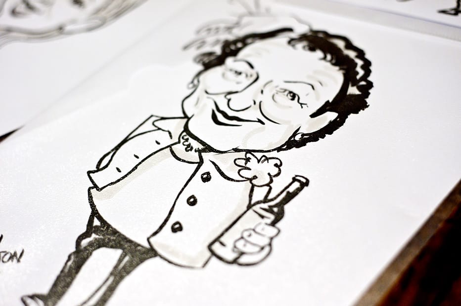 Brides mother by Bill Houston the Caricaturist