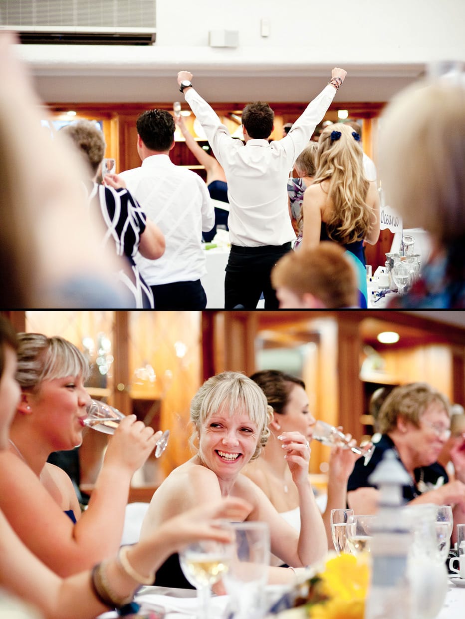 evening wedding reception at The Potters Heron