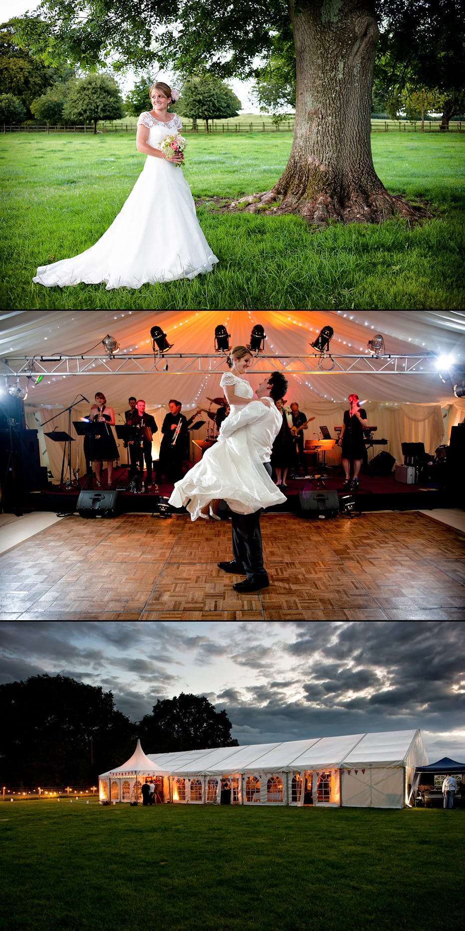 Sarah and Julian's first dance fist dance at marquee wedding