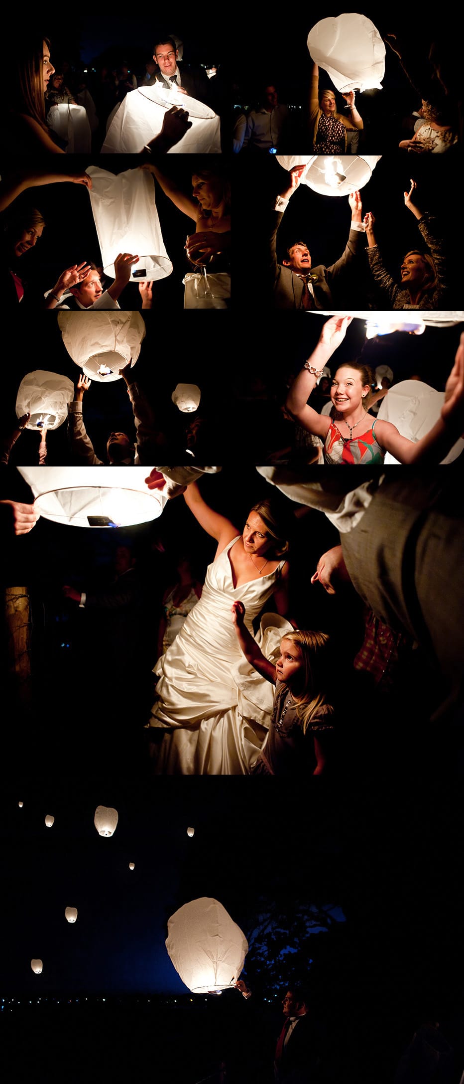 Chinese lanterns at New Forest Wedding