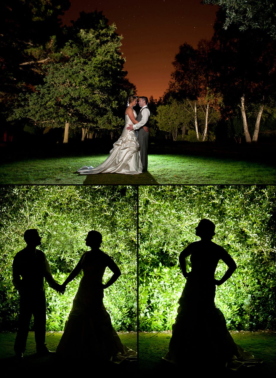 Bride and Groom under the stars Night wedding photography