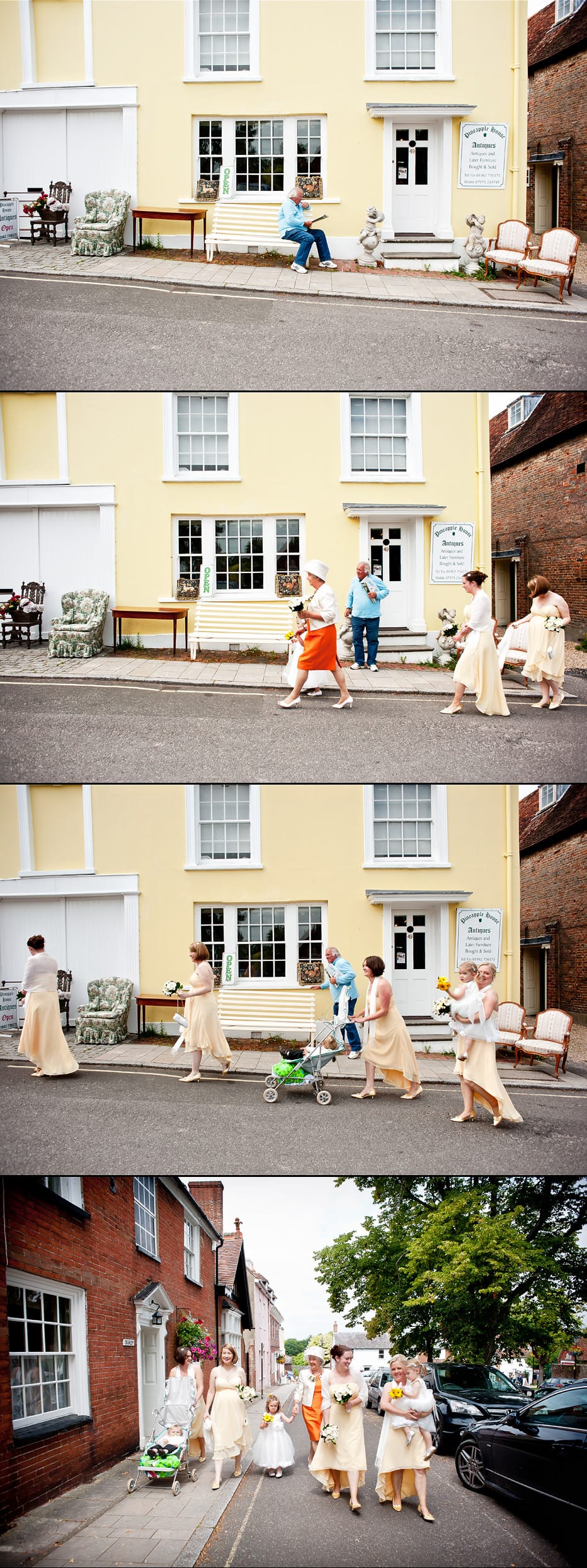bridal party in Alresford town