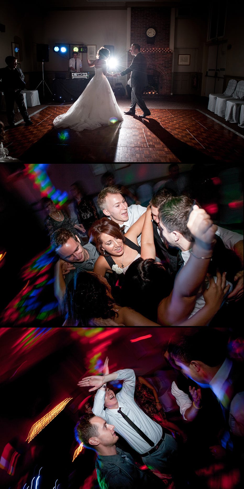 wedding guests on dancefloor