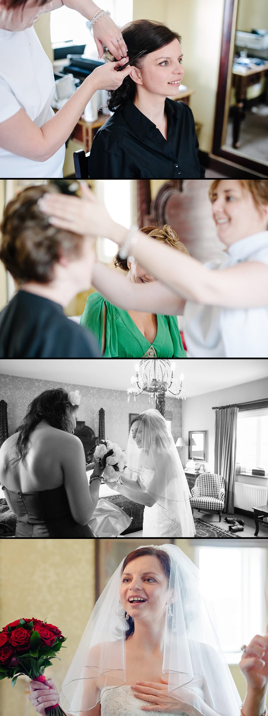 New Forest Wedding bride getting ready at the master builders in bucklers hard