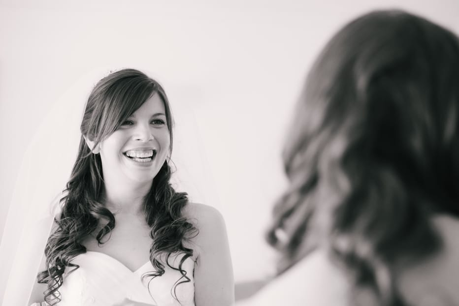 Bride getting ready