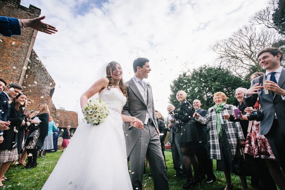 Confetti at Hampshire Wedding