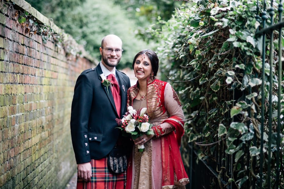 mixed race wedding in hampshire