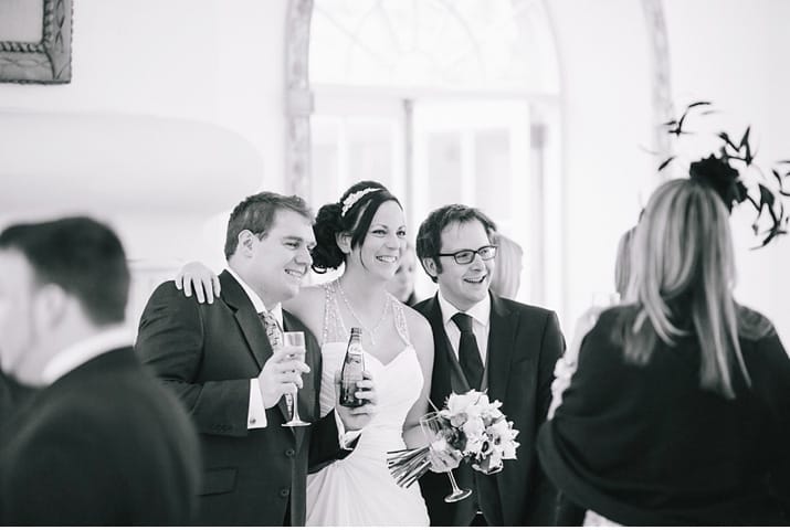 bride with friends