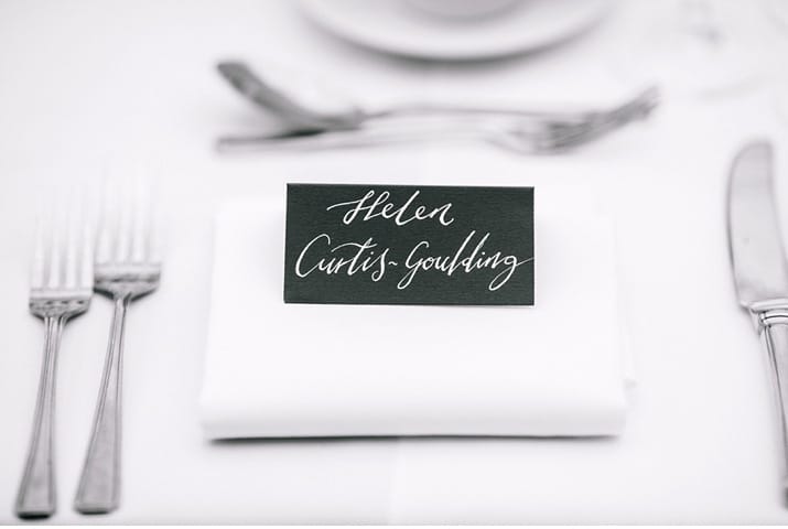 brides table at wedding
