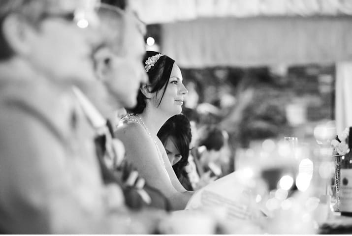 Bride at top table 