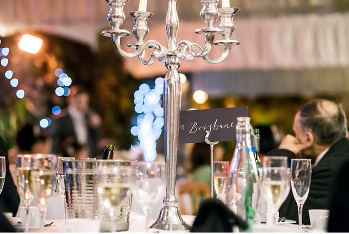table setting at Northbrook Park