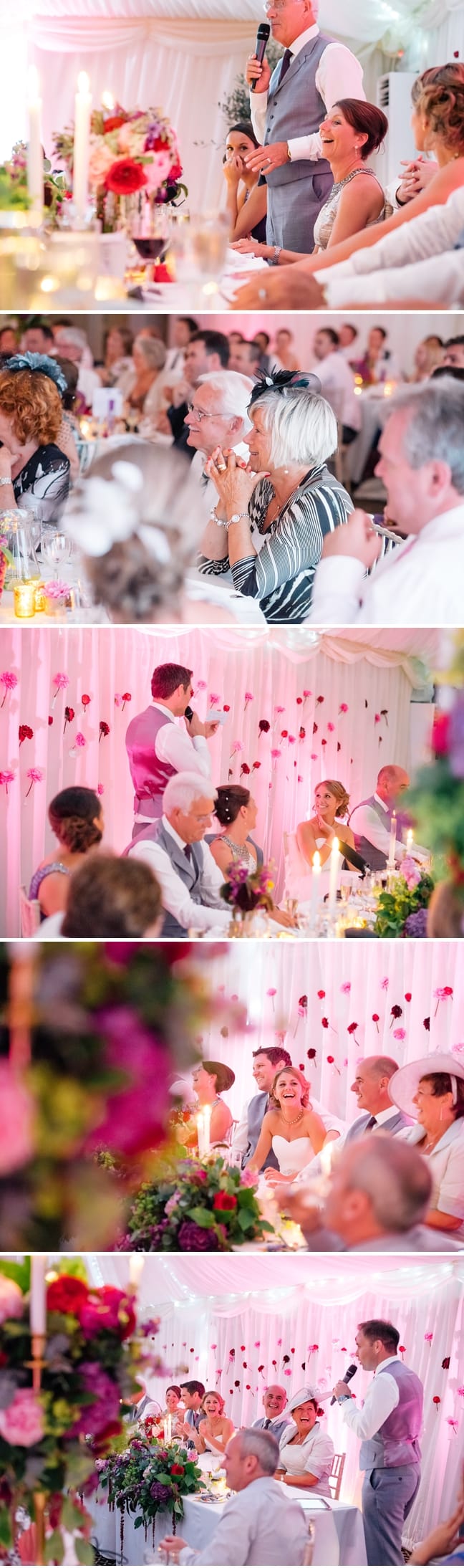 wedding speeches at marquee wedding in basingstoke