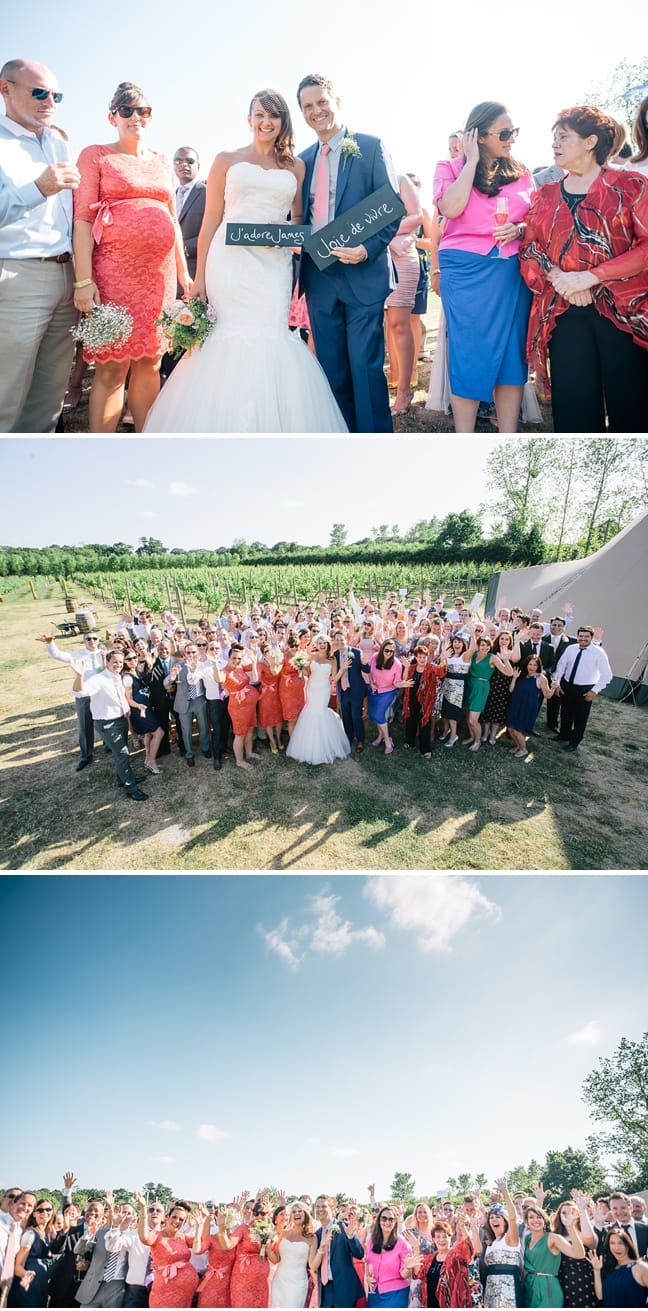 group shots at Hampshire wedding