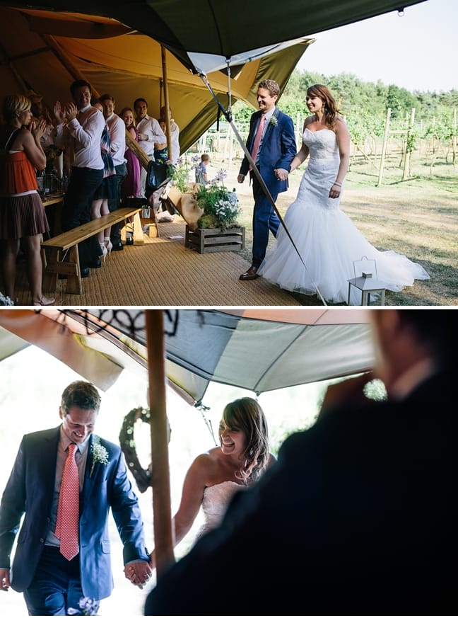speeches at outdoor wedding