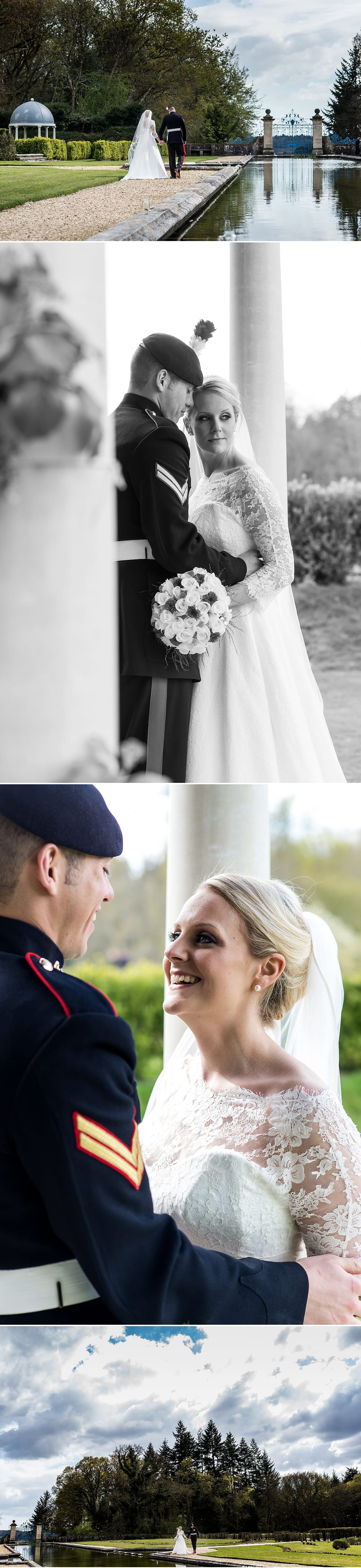 outdoor wedding reception at rhinefield house
