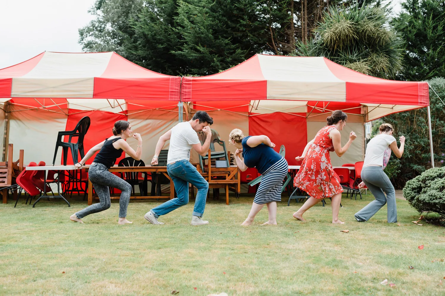 practicing wedding dance