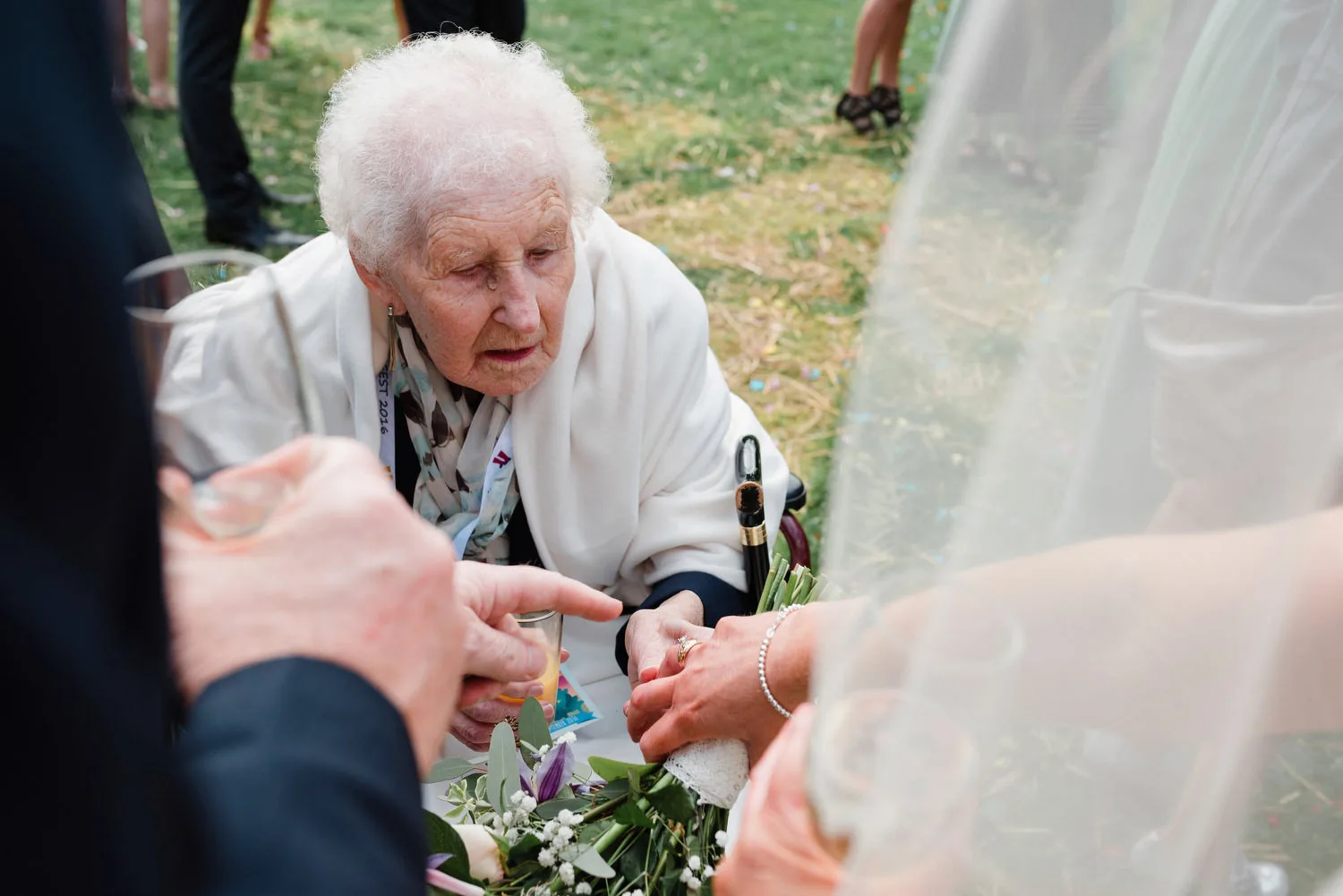 bride and grandmother