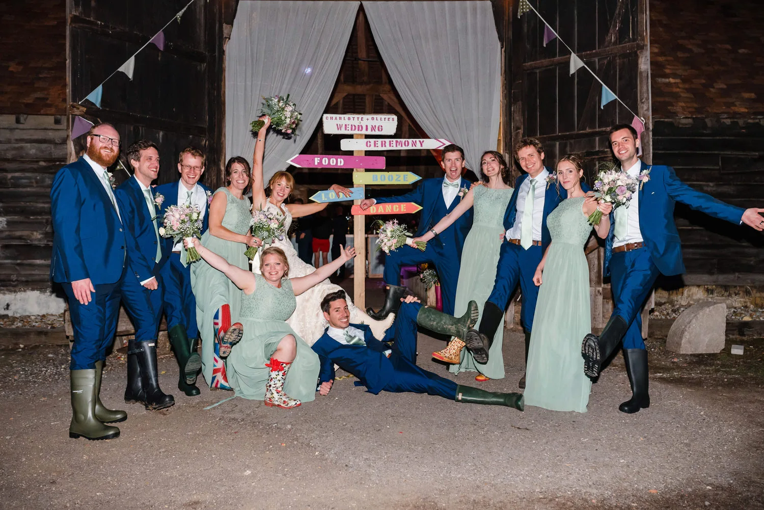 informal wedding group