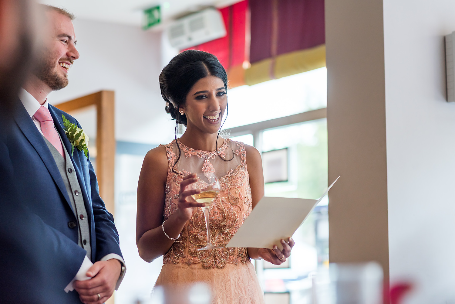 brides speech at ghandis in winchester
