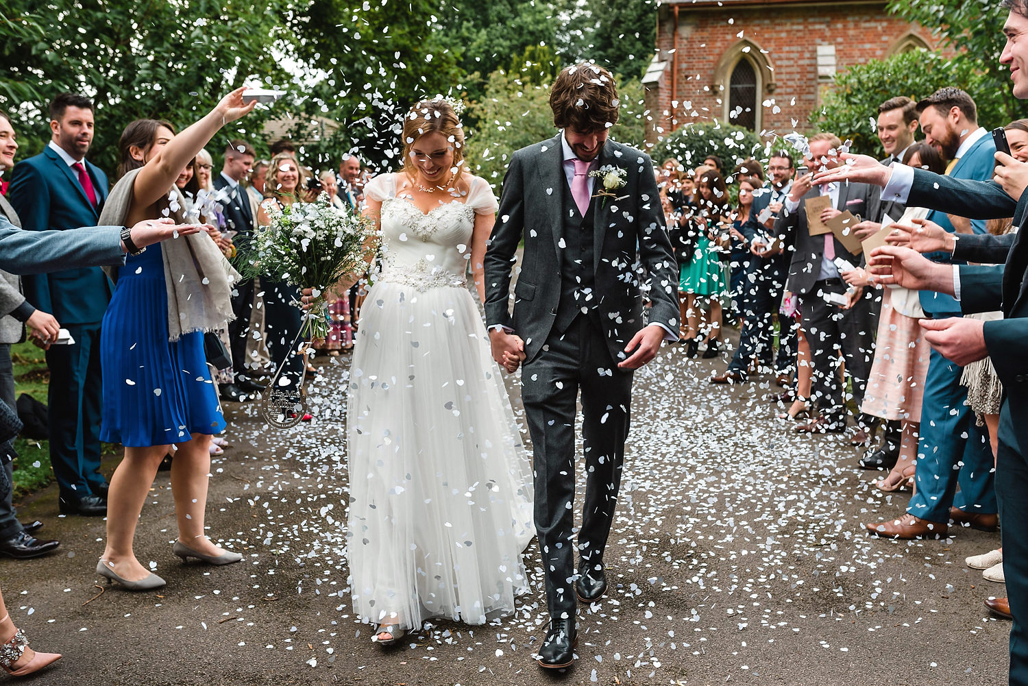 wedding confetti in the new forest