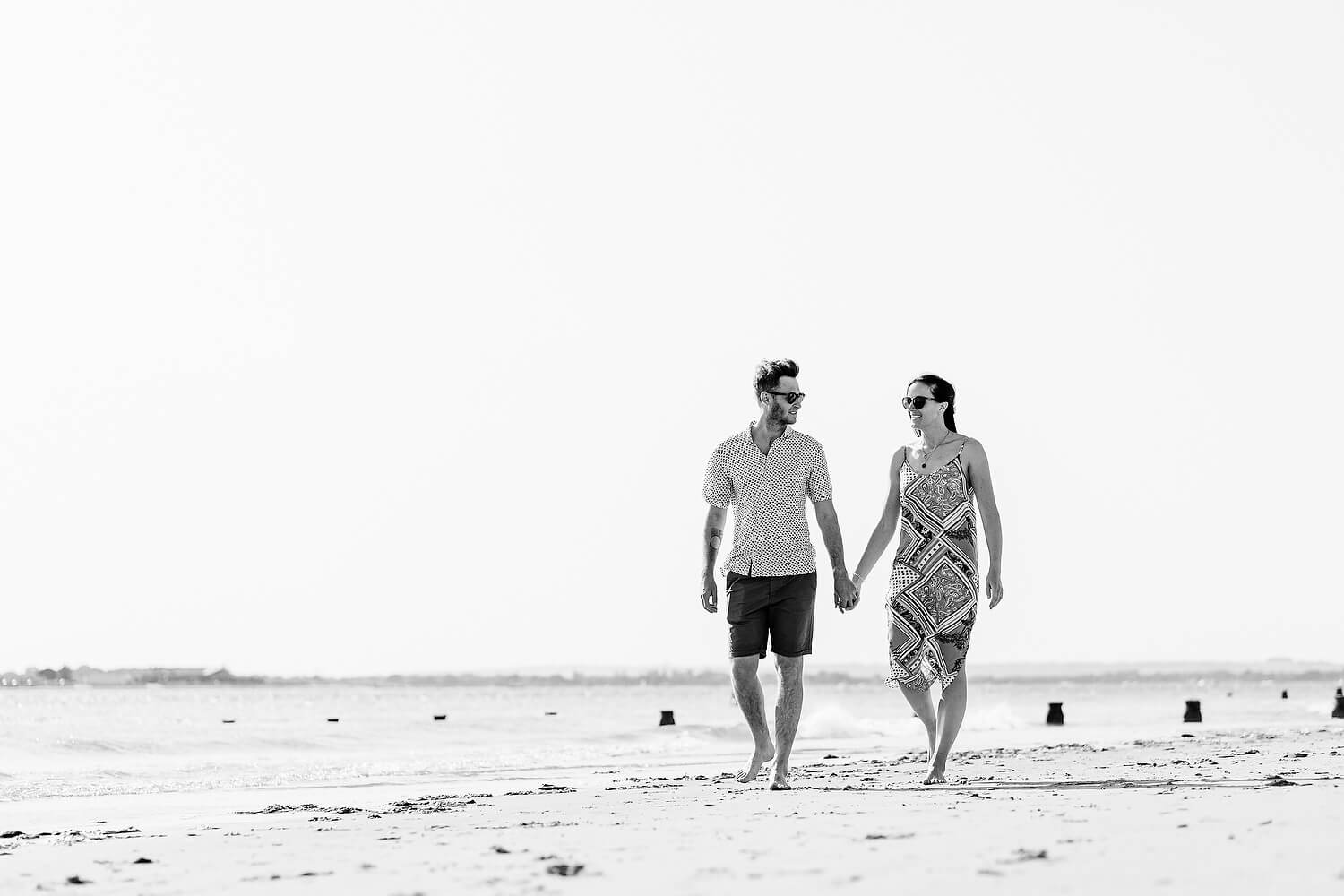 couple walking on beach
