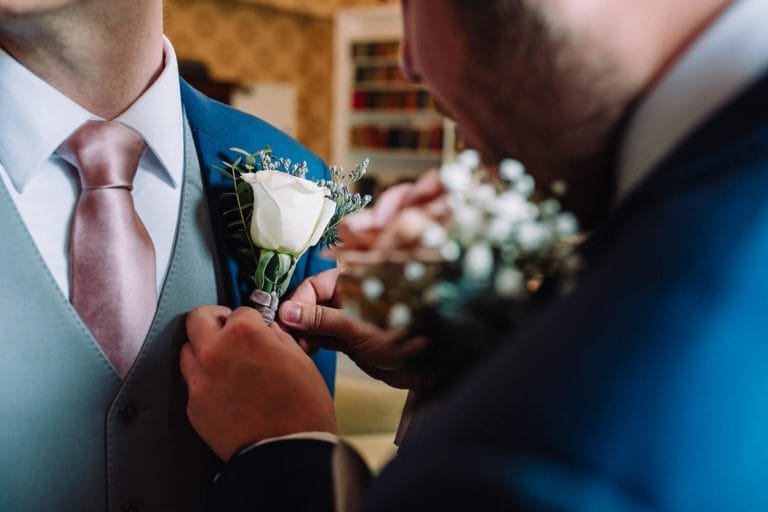groom's buttonhole at froyle park