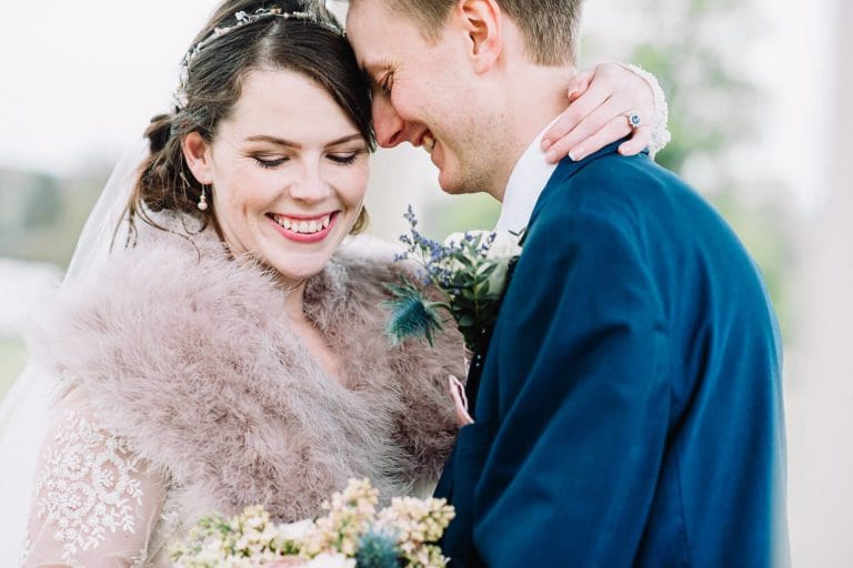 bride and groom at hampshire wedding