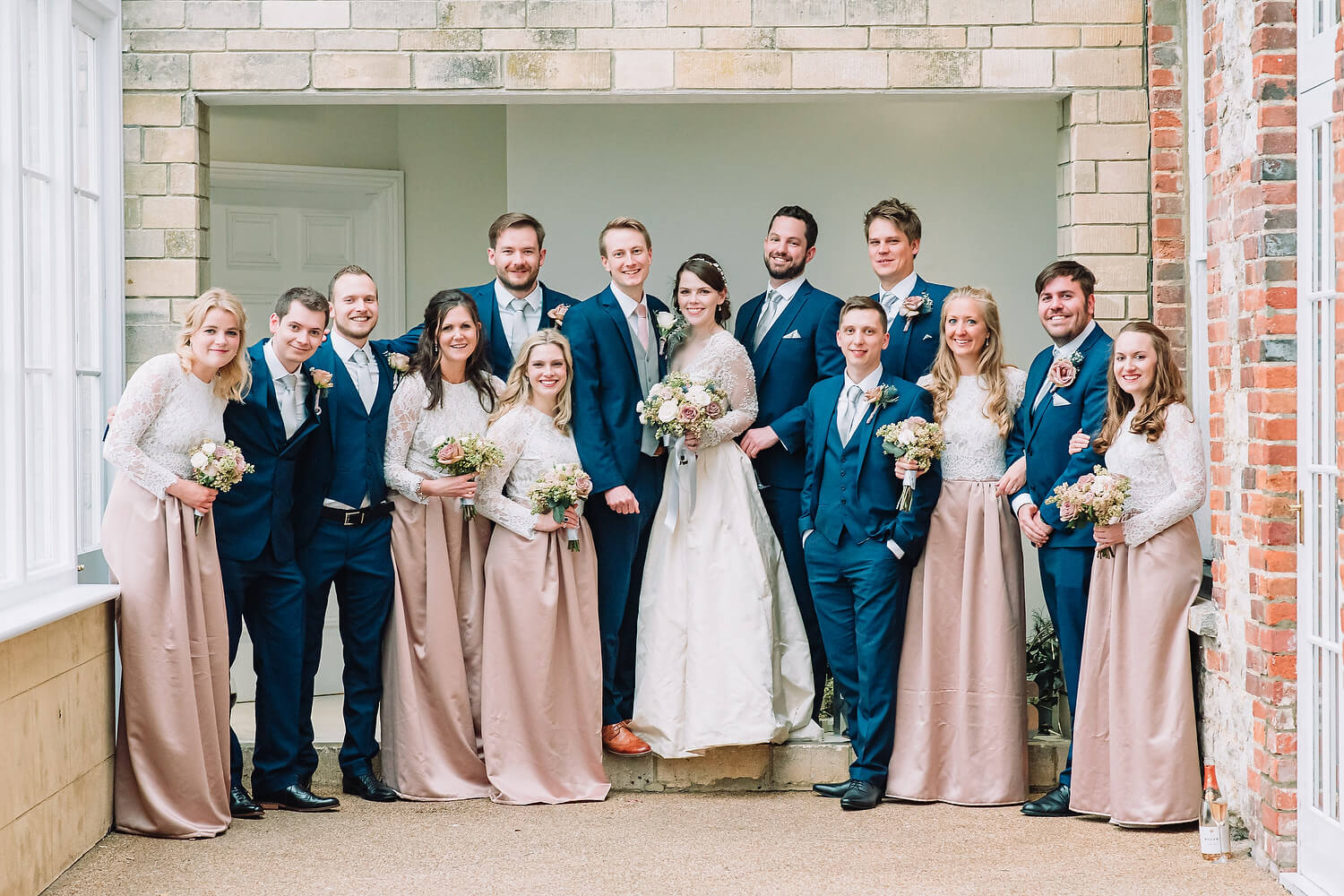 bridal party at froyle park