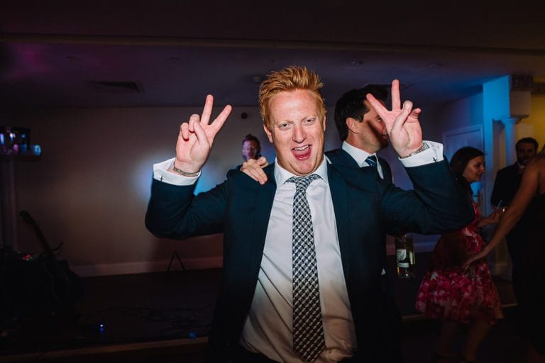 wedding guests on dance floor