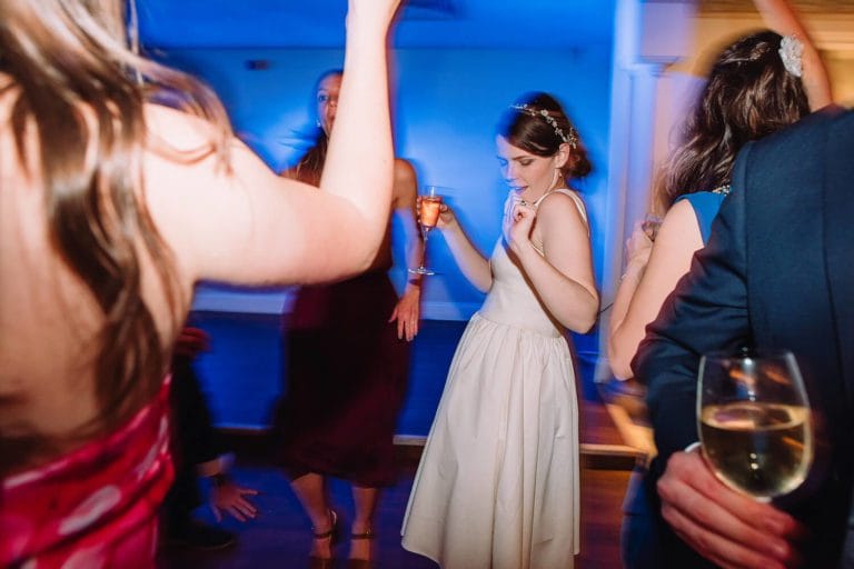 bride dancing at froyle park wedding