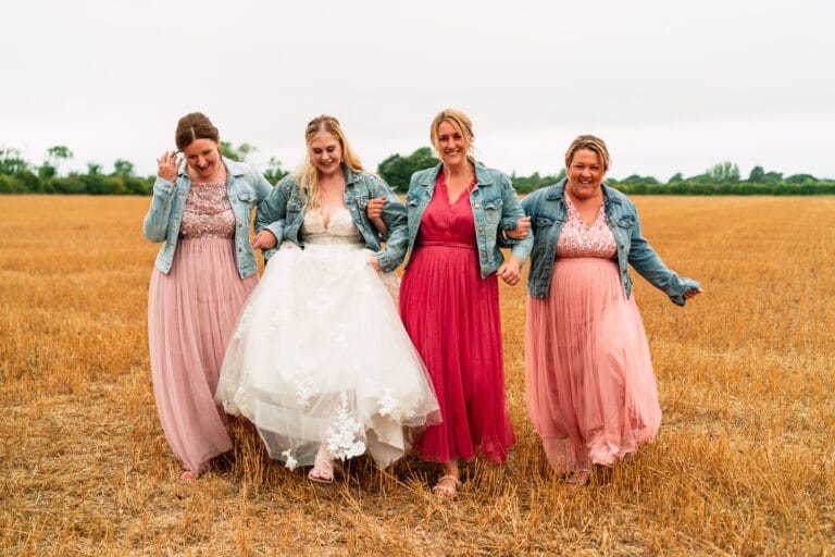 bride-and-bridesmaids-walking